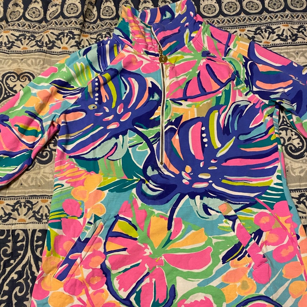 EUC Lilly Pulitzer Popover Exotic Garden Xsmall
